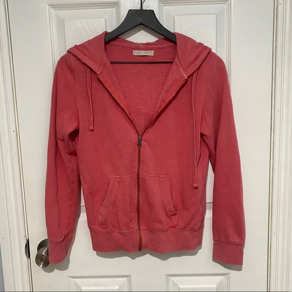 Pink Zip-Up Hoodie